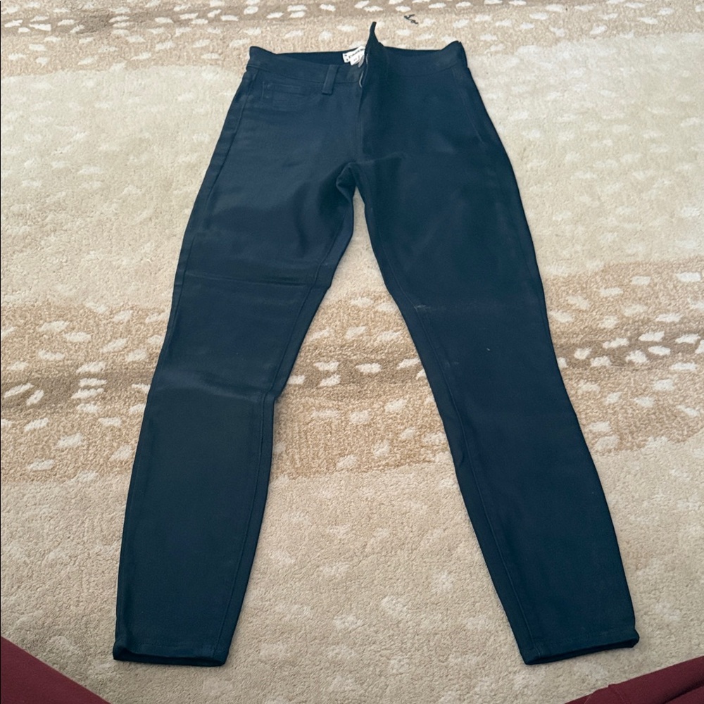 Lagence navy coated skinny jeans